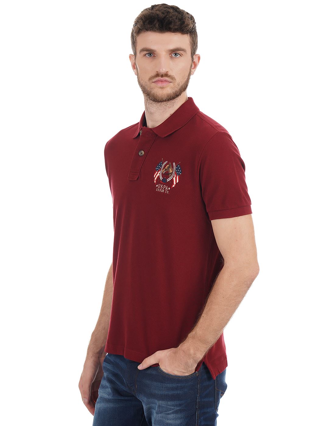 U.S. Polo Assn. Men Solid Casual Wear T-Shirt